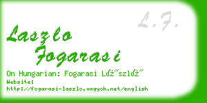 laszlo fogarasi business card